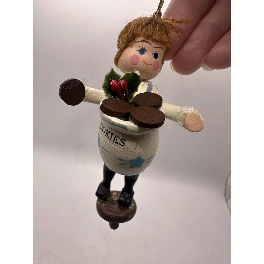 Vintage Kurt S Adler Child Cookie Jar Ornament Santa's World 1983